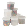 Clear, Plastic Jars with Lids Set of 8