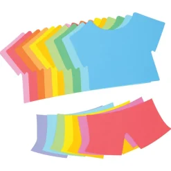 16" Colorful Blank Multicultural People Shapes Set of 25
