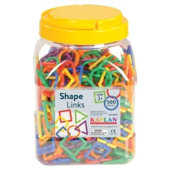 Colorful Multi-Shape Links with Jar 500 Pieces