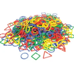 Colorful Multi-Shape Links with Jar 500 Pieces