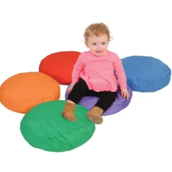 Colorful Round Soft Pillows Set of 5