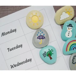 Colorful Weather Stones of 10 Weather Events