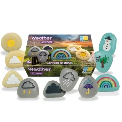 Colorful Weather Stones of 10 Weather Events