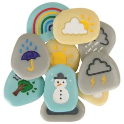 Colorful Weather Stones of 10 Weather Events