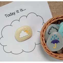 Colorful Weather Stones of 10 Weather Events