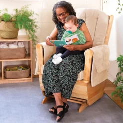 Comfort Glider with Fabric Cushions