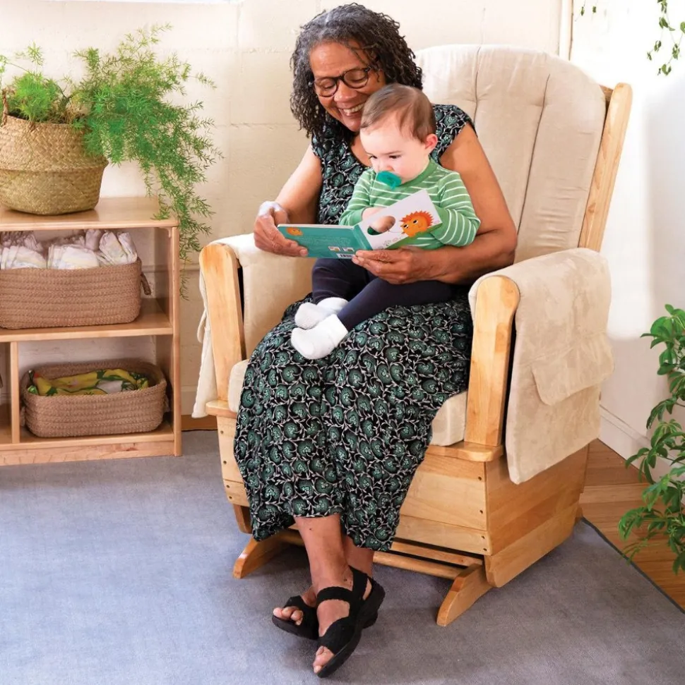 Comfort Glider with Fabric Cushions