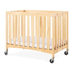 Compact Wood Folding Crib