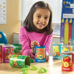 1-10 Counting Cans with Fruits and Vegetables