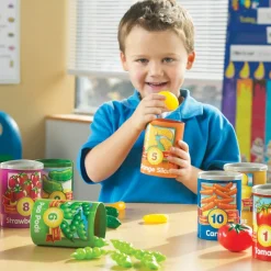1-10 Counting Cans with Fruits and Vegetables