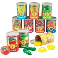 1-10 Counting Cans with Fruits and Vegetables