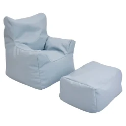 Cozy Chair & Ottoman Fog Blue