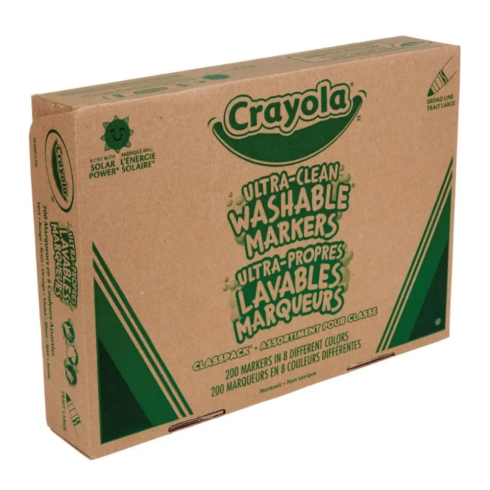 Crayola® Broad Line Washable Markers Classpack 200 count, 8 colors