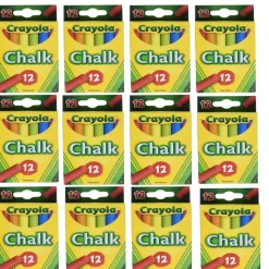 Crayola® Chalk 12 Packs Assorted Colors 12 Boxes