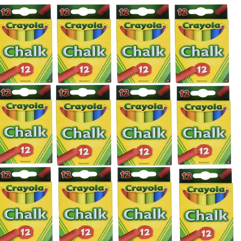 Crayola® Chalk 12 Packs Assorted Colors 12 Boxes