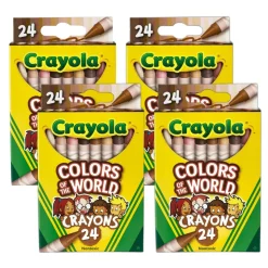 Crayola® Colors of the World 24-Count Crayons Set of 4