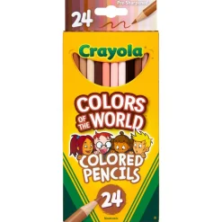 Crayola® Colors of the World 24-Count Colored Pencils Set of 4