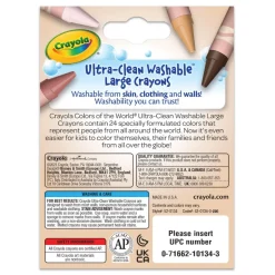 Crayola® Colors of the World Ultra-Clean Washable Large Crayons 24 Ct.