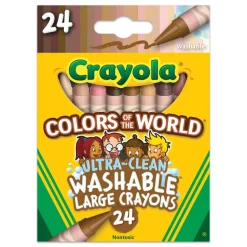 Crayola® Colors of the World Ultra-Clean Washable Large Crayons 24 Ct.