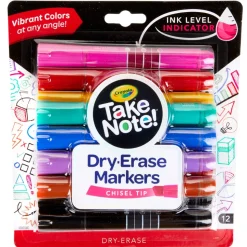 Crayola® Take Note!™ Chisel-Tip Dry-Erase Markers 12 Count