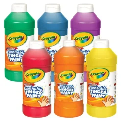 Crayola® Washable Bright Color Non-Toxic Finger Paint Set of 6