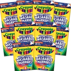Crayola® Washable Markers 8 Count & 12 Count Markers Sets of 10