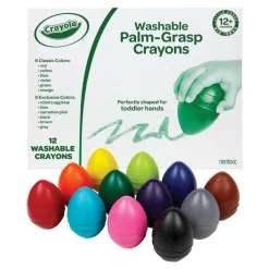 Crayola™ Washable Palm-Grasp Crayons 12 Colors