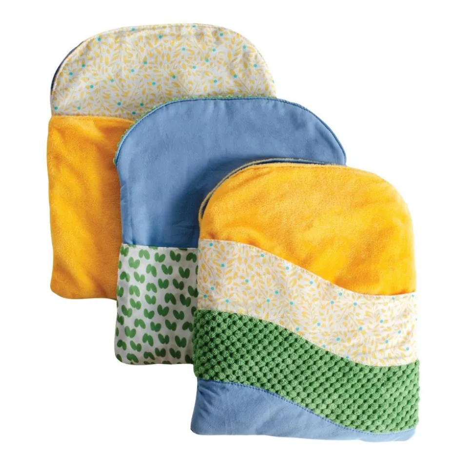 Crinkle Pockets Natural Set of 3