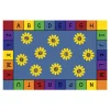 Daisy Alphabet and Numbers Carpet 4' x 6' Oval