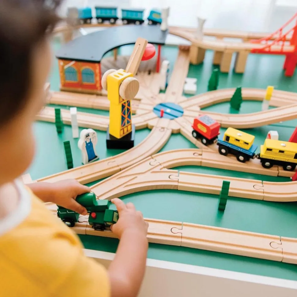 Deluxe Wooden Railway Set