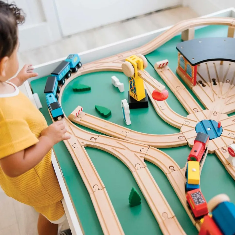Deluxe Wooden Railway Set