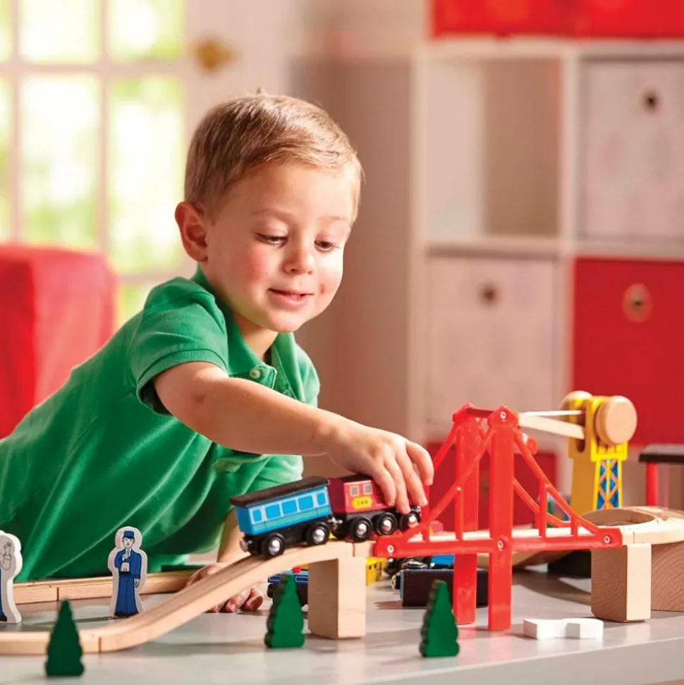 Deluxe Wooden Railway Set