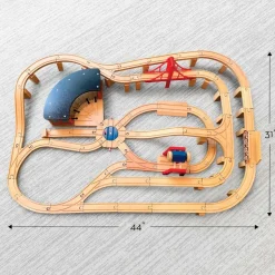 Deluxe Wooden Railway Set