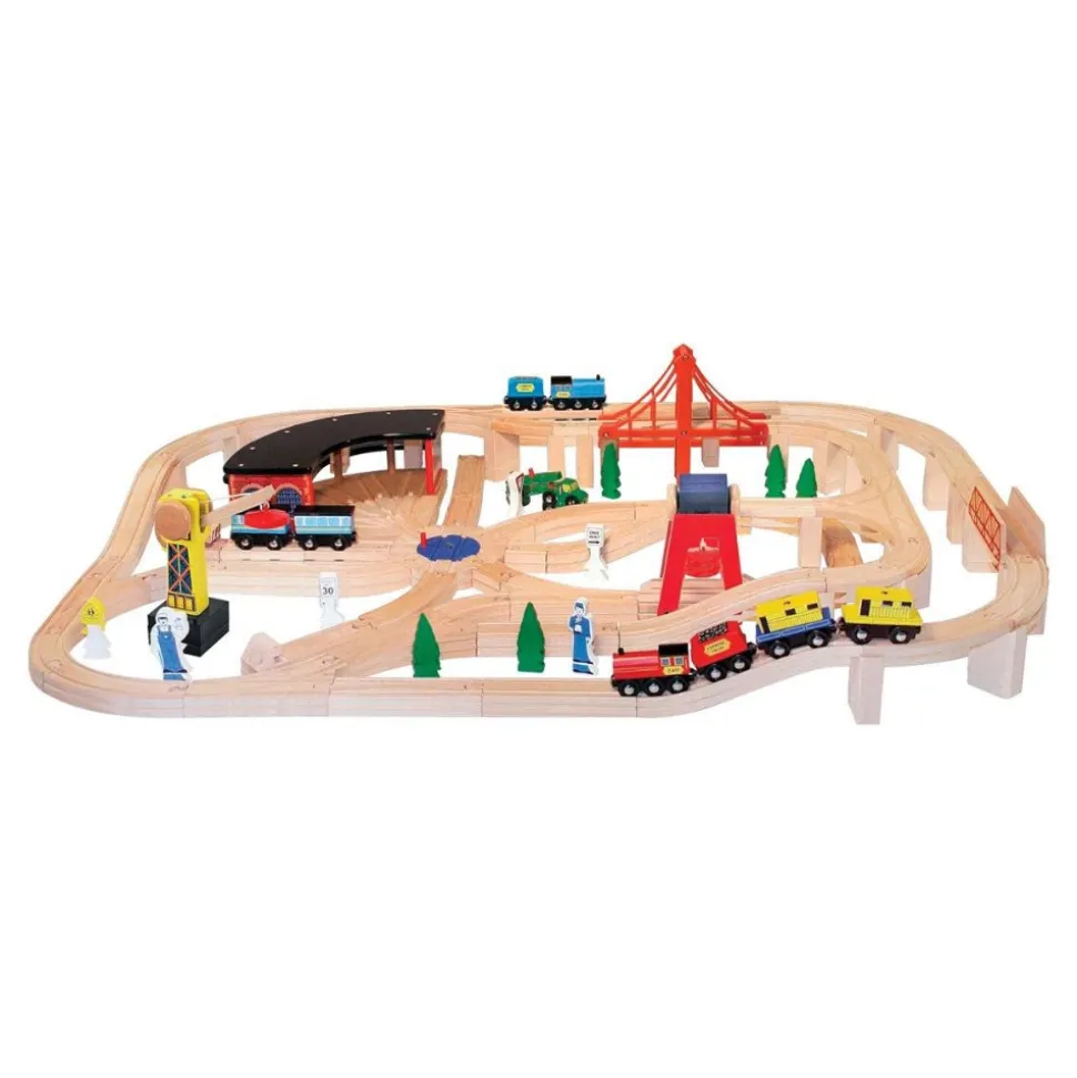 Deluxe Wooden Railway Set