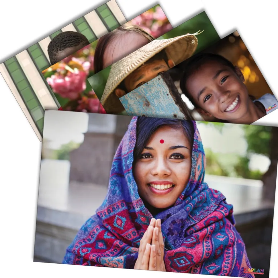 Diverse Smiling Faces From Around the World Poster Set of 12