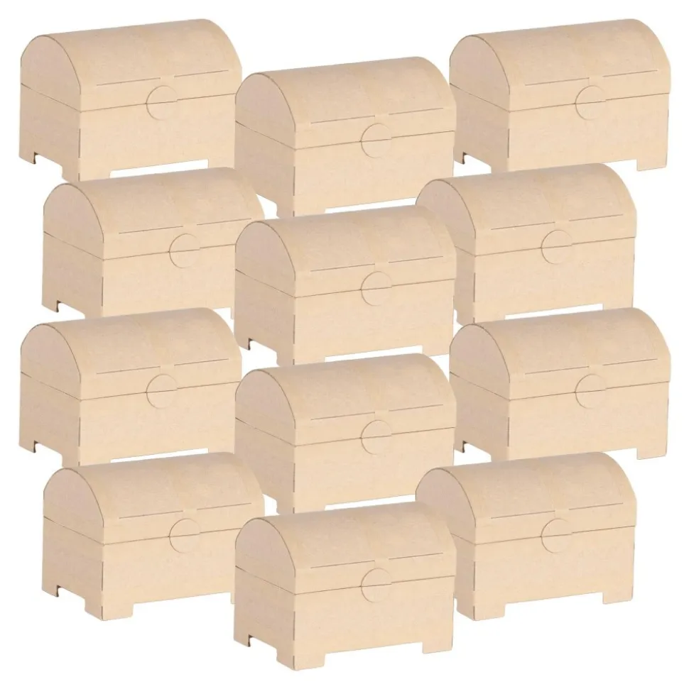 DIY Paper-Mache Mini Treasure Chests Set of 12