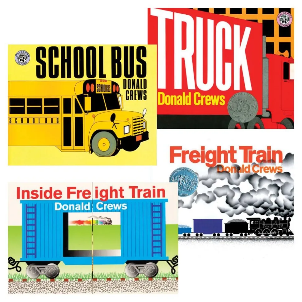 Donald Crews Vehicles and Trains Board Books Set of 4