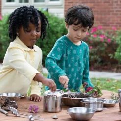 Dramatic Play Stainless Steel Kitchen Set with Utensils 12 Pieces