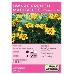 Dwarf French Marigold Seeds 3-Pack