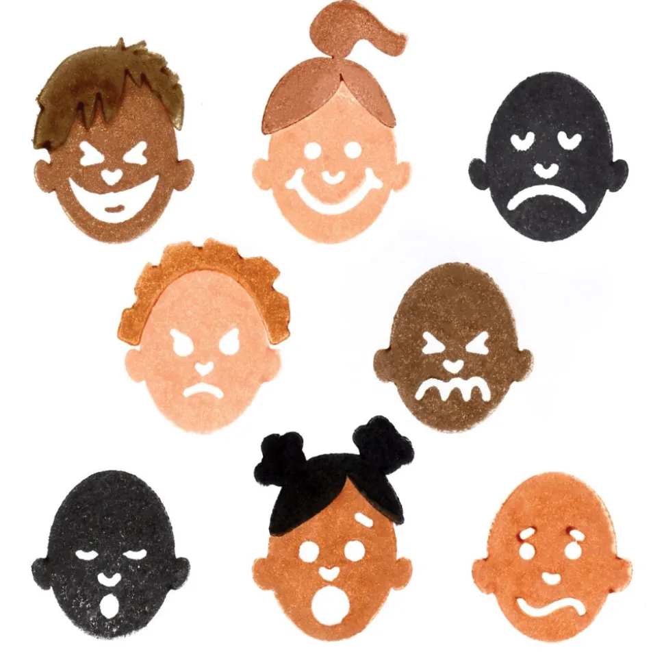 Easy Grip Emotion Stampers & Jumbo 6-in-1 Skin Tone Ink Pad