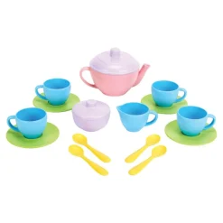 Eco-Friendly Soft Colored Plastic Tea Set