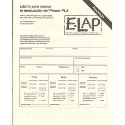 E-LAP™ Scoring Booklets 20 Spanish