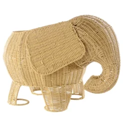 Elephant Washable Wicker Floor Basket