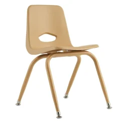 Factory Second 13.5" Natural Tapered Leg Stackable Chair