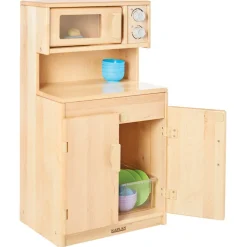 Factory Second Premium Solid Maple Microwave and Cupboard