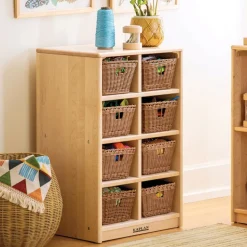 Factory Second Premium Solid Maple 8-Cubby Storage
