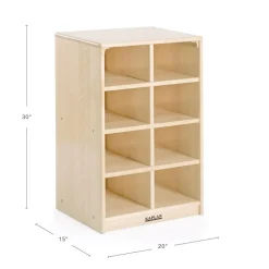 Factory Second Premium Solid Maple 8-Cubby Storage