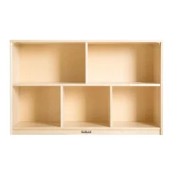 Factory Second Premium Solid Maple Preschool 5-Compartment Storage Unit Solid Back