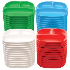 Family Style Dining Divided Plates Set of 12