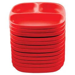 Family Style Dining Divided Plates Set of 12